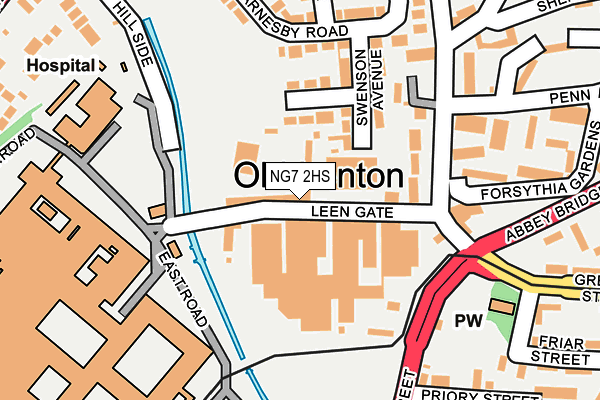 NG7 2HS map - OS OpenMap – Local (Ordnance Survey)