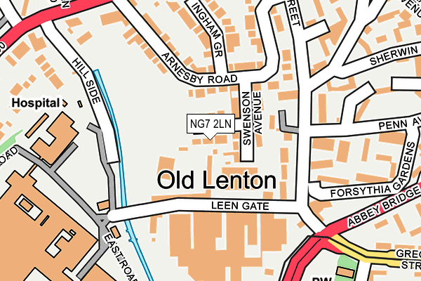 NG7 2LN map - OS OpenMap – Local (Ordnance Survey)