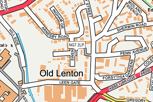 NG7 2LP map - OS OpenMap – Local (Ordnance Survey)