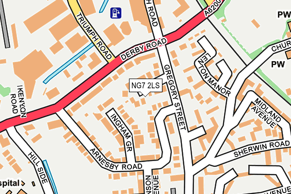 NG7 2LS map - OS OpenMap – Local (Ordnance Survey)