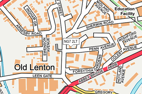 NG7 2LT map - OS OpenMap – Local (Ordnance Survey)