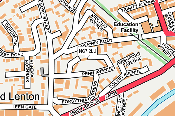 NG7 2LU map - OS OpenMap – Local (Ordnance Survey)