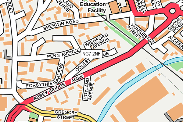 NG7 2NF map - OS OpenMap – Local (Ordnance Survey)