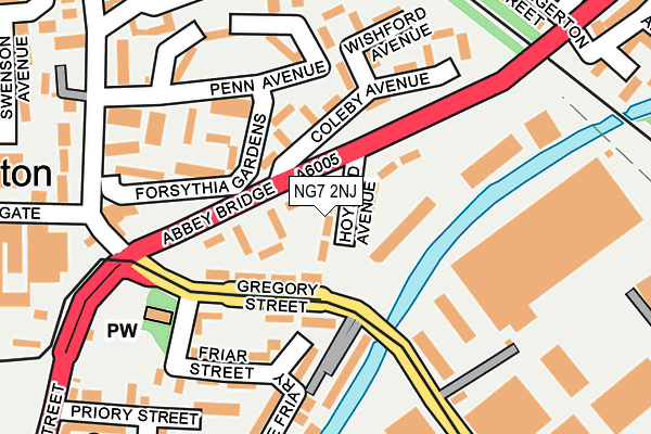 NG7 2NJ map - OS OpenMap – Local (Ordnance Survey)