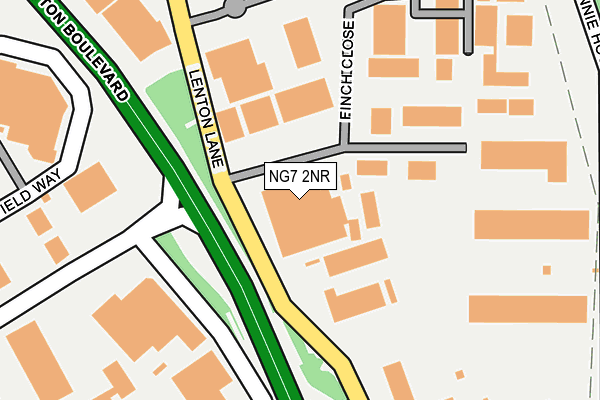 NG7 2NR map - OS OpenMap – Local (Ordnance Survey)