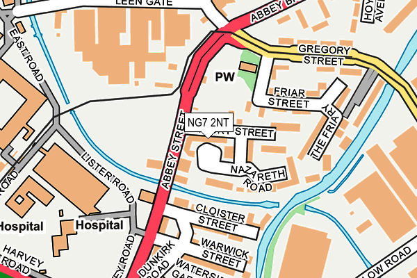 NG7 2NT map - OS OpenMap – Local (Ordnance Survey)