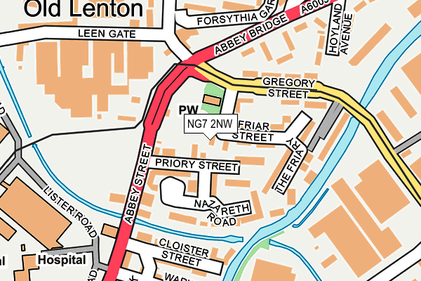 NG7 2NW map - OS OpenMap – Local (Ordnance Survey)