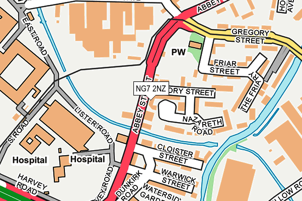 NG7 2NZ map - OS OpenMap – Local (Ordnance Survey)