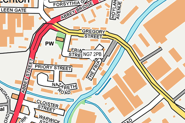 NG7 2PB map - OS OpenMap – Local (Ordnance Survey)