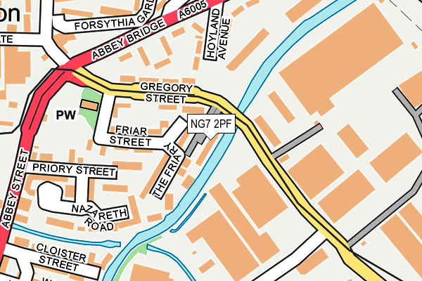 NG7 2PF map - OS OpenMap – Local (Ordnance Survey)