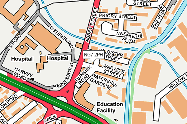 NG7 2PH map - OS OpenMap – Local (Ordnance Survey)