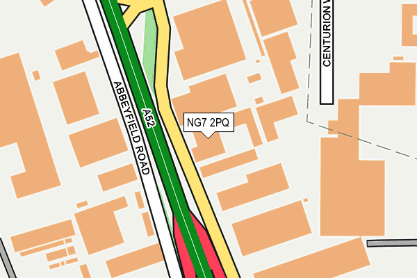 NG7 2PQ map - OS OpenMap – Local (Ordnance Survey)