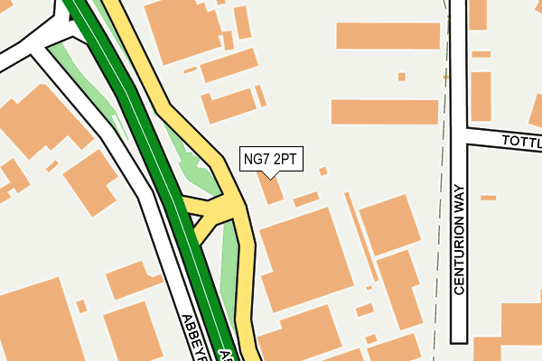 NG7 2PT map - OS OpenMap – Local (Ordnance Survey)