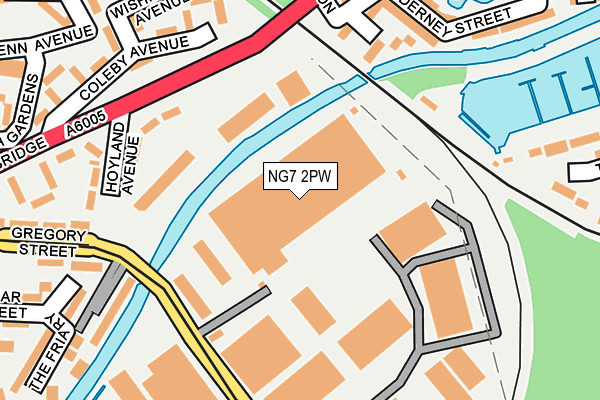 NG7 2PW map - OS OpenMap – Local (Ordnance Survey)