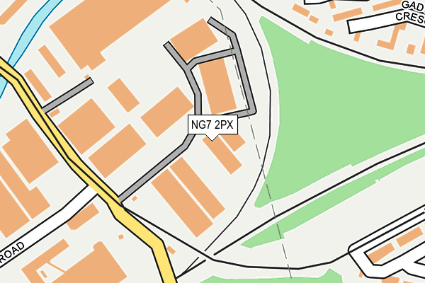 NG7 2PX map - OS OpenMap – Local (Ordnance Survey)