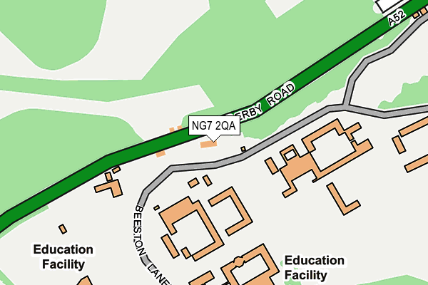 NG7 2QA map - OS OpenMap – Local (Ordnance Survey)