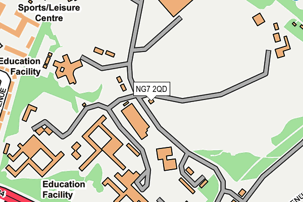 NG7 2QD map - OS OpenMap – Local (Ordnance Survey)