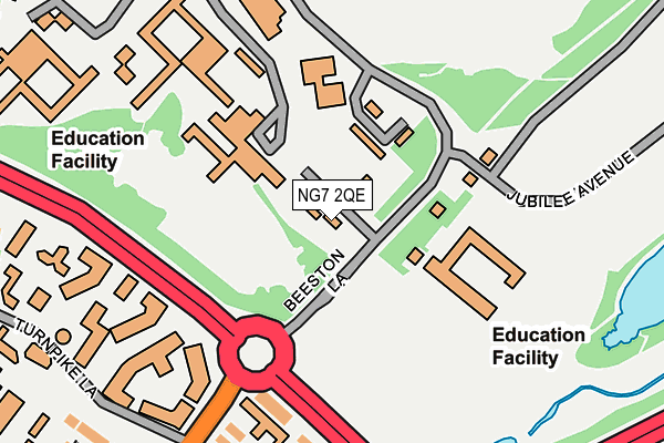 NG7 2QE map - OS OpenMap – Local (Ordnance Survey)