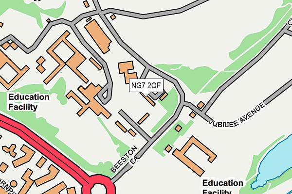 NG7 2QF map - OS OpenMap – Local (Ordnance Survey)