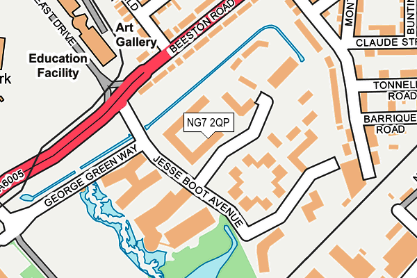 NG7 2QP map - OS OpenMap – Local (Ordnance Survey)