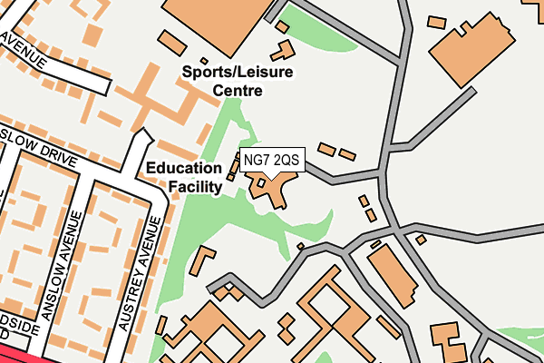 NG7 2QS map - OS OpenMap – Local (Ordnance Survey)