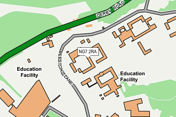 NG7 2RA map - OS OpenMap – Local (Ordnance Survey)