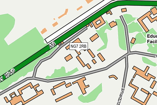 NG7 2RB map - OS OpenMap – Local (Ordnance Survey)