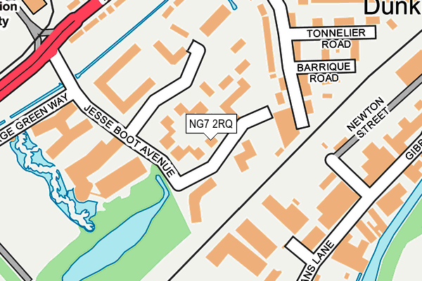 NG7 2RQ map - OS OpenMap – Local (Ordnance Survey)