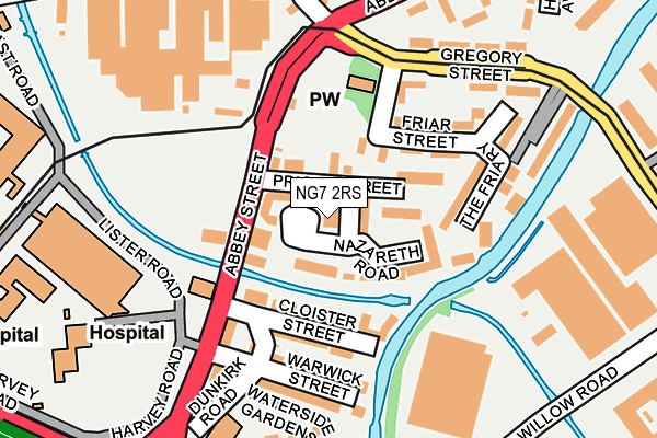 NG7 2RS map - OS OpenMap – Local (Ordnance Survey)