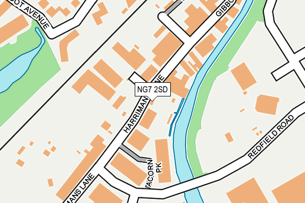 NG7 2SD map - OS OpenMap – Local (Ordnance Survey)