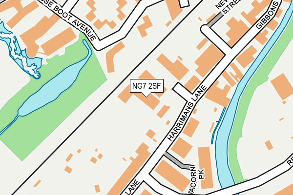 NG7 2SF map - OS OpenMap – Local (Ordnance Survey)