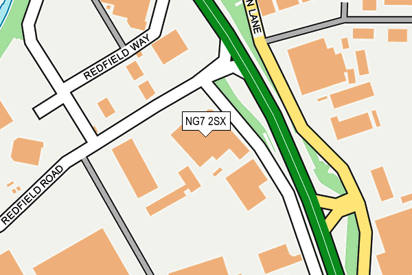 NG7 2SX map - OS OpenMap – Local (Ordnance Survey)