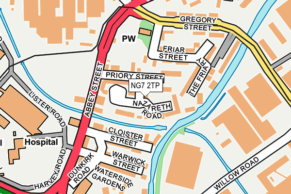 NG7 2TP map - OS OpenMap – Local (Ordnance Survey)