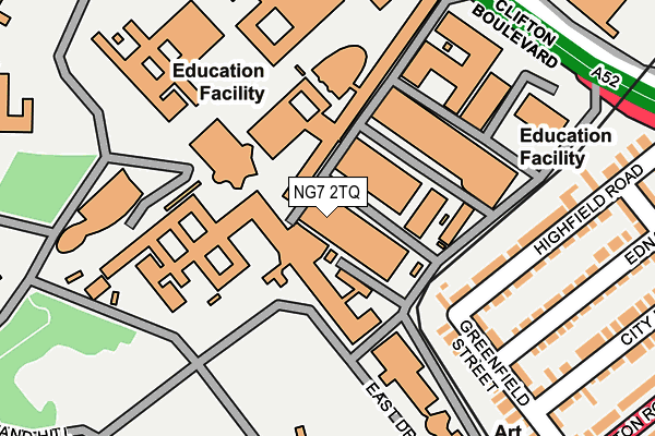 NG7 2TQ map - OS OpenMap – Local (Ordnance Survey)