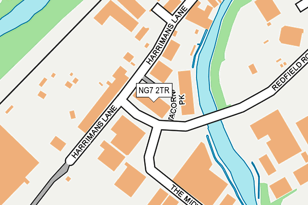 NG7 2TR map - OS OpenMap – Local (Ordnance Survey)