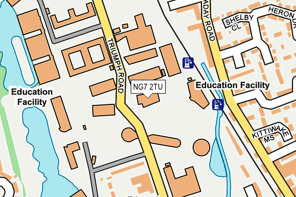 NG7 2TU map - OS OpenMap – Local (Ordnance Survey)