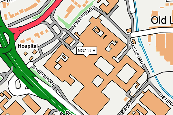 NG7 2UH map - OS OpenMap – Local (Ordnance Survey)