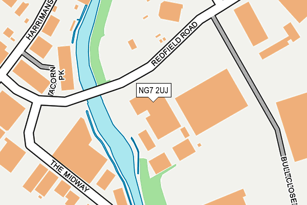 NG7 2UJ map - OS OpenMap – Local (Ordnance Survey)