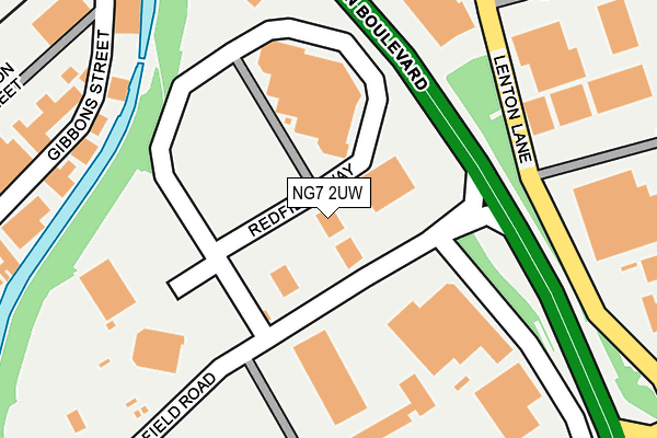 NG7 2UW map - OS OpenMap – Local (Ordnance Survey)