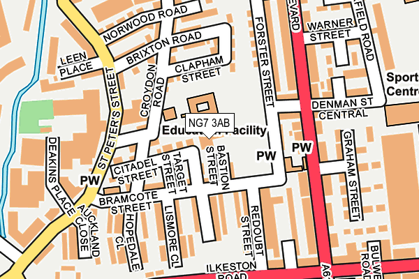 NG7 3AB map - OS OpenMap – Local (Ordnance Survey)