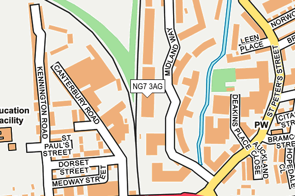 NG7 3AG map - OS OpenMap – Local (Ordnance Survey)