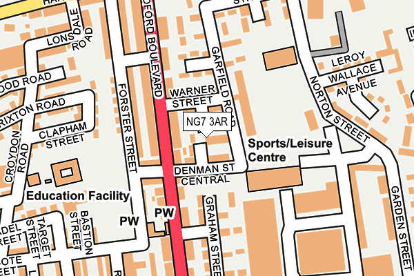 NG7 3AR map - OS OpenMap – Local (Ordnance Survey)