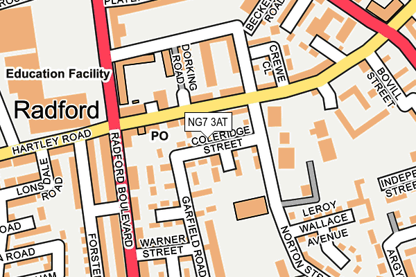 NG7 3AT map - OS OpenMap – Local (Ordnance Survey)