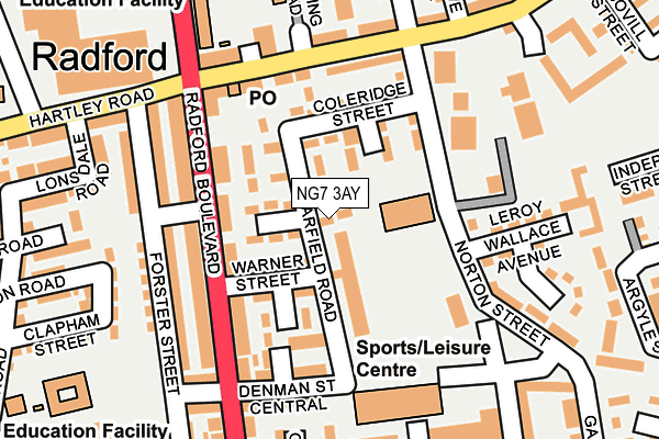 NG7 3AY map - OS OpenMap – Local (Ordnance Survey)