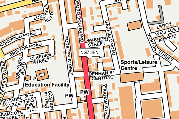 NG7 3BN map - OS OpenMap – Local (Ordnance Survey)