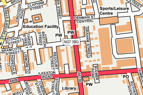 NG7 3BQ map - OS OpenMap – Local (Ordnance Survey)