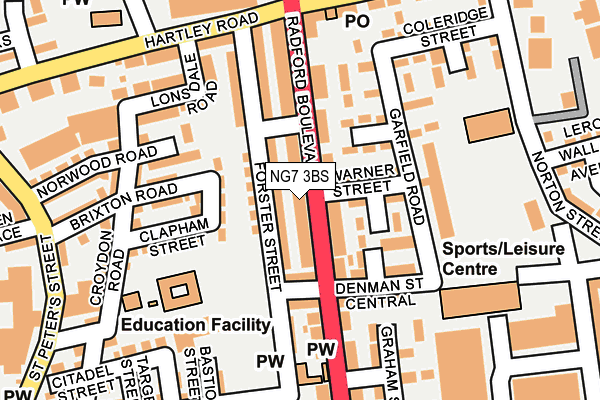 NG7 3BS map - OS OpenMap – Local (Ordnance Survey)