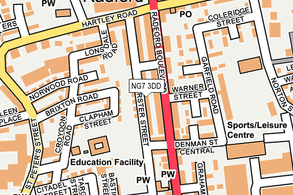 NG7 3DD map - OS OpenMap – Local (Ordnance Survey)