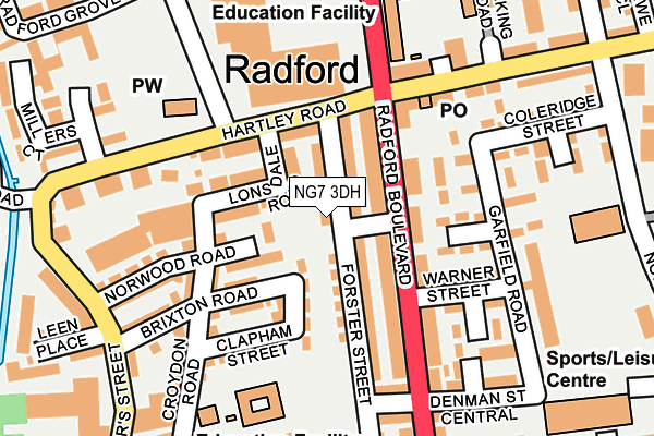 NG7 3DH map - OS OpenMap – Local (Ordnance Survey)