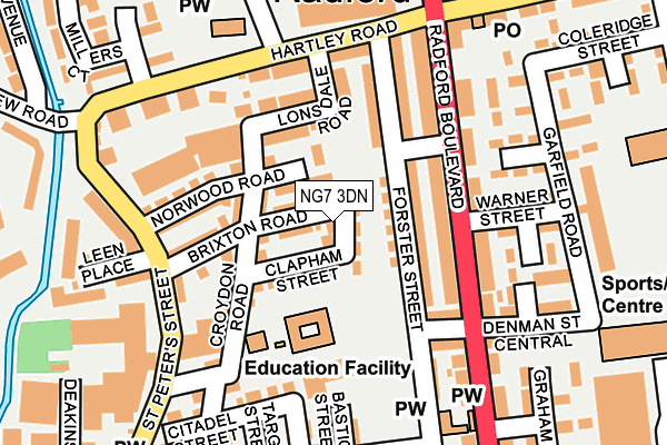 NG7 3DN map - OS OpenMap – Local (Ordnance Survey)